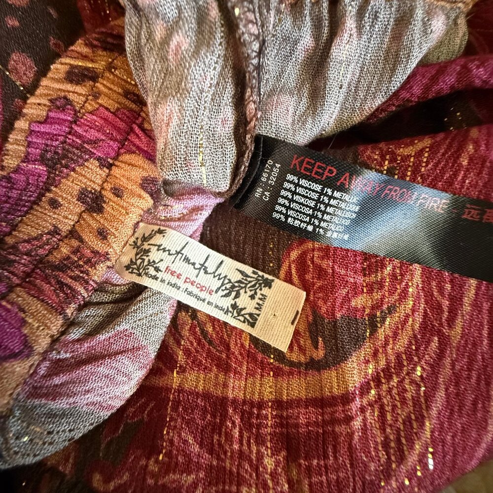 Free People Antoinette Lounge Pants Sz M - Picture 14 of 16